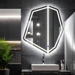 Fluxus Led'li Lazer Kumlamalı Lavabo & Banyo Aynası (Dokunmatik Sensörlü) beyaz led'li 60 x 50