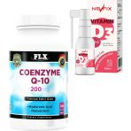 Flx Coenzyme Q-10 200 Mg 180 Tablet Nevfix Vitamin D3 400 Iu 20 Ml
