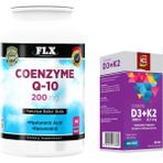 Flx Coenzyme Q-10 200 mg 90 Tablet + Ncs Vitamin D3 K2 20 ml Damla