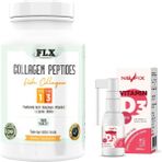 FLX Collagen Peptides Tip 1-3 Balık Kolajeni 180 Tablet & Nevfix Vitamin D3 Sıvı Sprey