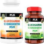 Flx Glucosamine Chondroitin MSM Collagen Vitamin D 180 Tablet + Glucosamine Chondroitin MSM Hyaluronik Asit Zerdeçal 60 Tablet