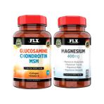 Flx Glucosamine Chondroitin MSM Collagen Vitamin D 60 Tablet + Magnesium 400 mg 60 Tablet