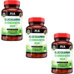 FLX Glucosamine Chondroitin Msm Hyoluronic Asit Zerdeçal 3 Kutu 60 Tablet