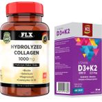 FLX Hidrolize Collagen 60 Tablet + Vitamin D3 Vitamin K2 20 ml