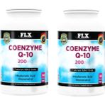 Flx Koenzim Coenzyme Q-10 200 Mg Hyaluronik Asit Resveratrol 180 Tablet X 2 Kutu