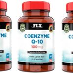 Flx Koenzim Q-10 Alfa Lipoik Asit L-Karnitin Coenzyme Q10 100 Mg 60 Tablet X 3 Kutu