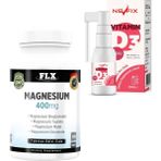 FLX Magnesium Malat Glükonat Taurat Bisglisinat 180 Tablet & Vitamin D3 400'lü 20 ml