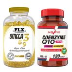 Flx Omega 3-6-9 90 Kapsül Balık Yağı + Nevfix Coenzyme Q10 200 mg 120 Tablet