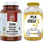 Flx Omega 3-6-9 90 Tablet Balık Yağı + Ncs Çinko Bisglisinat Selenyum 120 Tablet