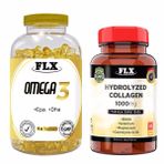 Flx Omega 3 90 Kapsül Balık Yağı + Hydrolyzed Collagen 1000 mg 60 Tablet