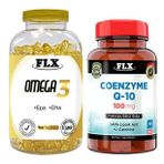 Flx Omega 3 Balık Yağı 180 Kapsül + Flx Coenzyme Q10 60 Tablet