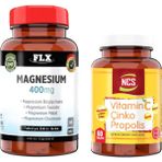 FLX Vitamin C Çinko Propolis 60 Tablet + Magnezyum Elementleri 60 Tablet