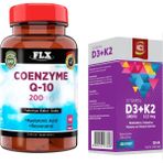 FLX Vitamin D3 Vitamin K2 20 ml + Coenzyme Q-10 200 mg 60 Tablet