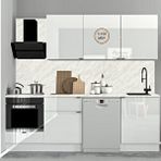Fly 240 Cm %100 Mdf Tezgahlı Efil Mutfak Dolabi Beyaz