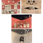 Fly Color 4 Parça Çıtçıtlı Dosya Seti 33x24 cm Renkli Kedi ve Köpek Deseni