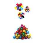 Fly Color Simli ve Simsiz Ponpon Seti 100 Adet