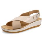 Fly Flot G61 3C Trendy Kadın Sandalet, 36, Bej