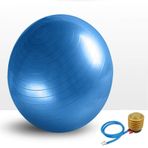 FLY FLU Fitness Topu, Yoga Topu, Hamilelik, Doğum, Pilates, Fitness, Fitness Yoga Patlama Önleyici İsviçre Topu Profesyonel Kalite, Mavi-65 cm