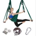 FLY FLU Yoga hamağı, elastik, yoga hamağı, elastik değildir, hava yoga çekme ipi, koyu yeşil