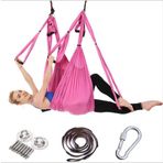 FLY FLU Yoga hamağı, elastik, yoga hamağı, elastik değildir, hava yoga çekme ipi, pembe