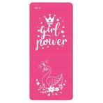 FLY FLU Yoga Mat, Yoga Mat, Kuğu Dans Mat, Çocuklar için Pratik, Kaymaz Mat, Evde Kalınlaştırılmış ve Kalınlaştırılmış, Pembe Kuğu Kalınlığı 15 mm