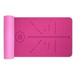 FLY FLU Yoga Matı, Yoga Matı Genişleyen Kalınlaştırır Uzatır TPE Spor Halısı Yeni Başlayanlar için Kaymaz Fitness Matı Boyut: 183 x 66 cm / Kalınlık: 6 mm Yoga Matı, Ev için, Pembe