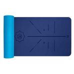 FLY FLU Yoga Matı, Yoga Matı Genişleyen Kalınlaştırır Uzatır TPE Spor Halısı Yeni Başlayanlar Kaymaz Fitness Matı Boyut: 183 x 66 cm / Kalınlık: 6 mm Yoga Matı, Ev için, Mavi