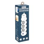 FLY FLY-3393-01 Termal Akım Korumalı 3'lü Priz 2 USB 2m 2.1A - Beyaz