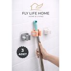 FLY LIFE Çok Amaçlı Paspas ,Süpürge, Fırça Ve Mob Askısı Sap Tutucu Mutfak ve Banyo Askısı Seti