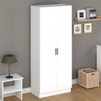 Fly Mobilya 2 Kapaklı Eko Beyaz Gardırop