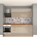 Fly Mobilya 240 cm Vizon Ankastreli Hazır Mutfak Dolabı Geniş Depolama Alanı MDF & Suntalam