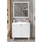 Fly Mobilya FLY122014 Duru Beyaz Banyo Dolabı