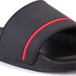 Fly Soft S263050 Siyah Kırmızı Günlük Ortopedik Erkek Spor Terlik
