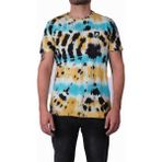 Fly Tshirt Diomand Batik Boyama Kısa Kollu Erkek T-Shirt - Renkli