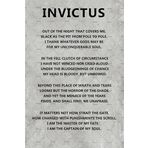 Flyhaw İlham Verici Invictus Teneke İşaretler Duvar Sanatı Ev Ofis Teneke Poster Retro Motive Edici Invictus Metal Teneke Levha 20,3 x 30,48 cm