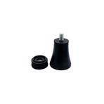 Flyshop 4 Set M8 Dişli Mobilya Kaymaz Kauçuk Ayaklar Masa Sandalye Ayakları Plastik Boru Ek Kitleri, Yuvarlak, 25 mm Çap