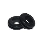Flyshop Tel için Delik Halkaları Siyah Sentetik Kauçuk Gromet Kablo, Güvenlik Duvarı Delik Tapası Çıkış Döngü Koruyucu, 18 mm ID 22 mm Matkap Deliği, 20 ADET