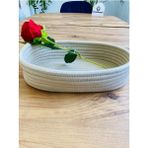 Flz Life Hasır, Jüt, Sepet, Dolap İçi, Çocuk Odası, Düzenleyici, Saklama Sepeti, Ekmek Sepeti,30X20X10 - 25 x 25 - Gri