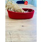 Flz Life Hasır, Jüt, Sepet, Dolap İçi, Çocuk Odası, Düzenleyici, Saklama Sepeti, Ekmek Sepeti,30X20X10 - 25 x 25 - Kırmızı