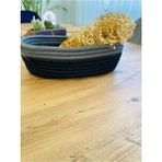 Flz Life Hasır, Jüt, Sepet, Dolap İçi, Çocuk Odası, Düzenleyici, Saklama Sepeti, Ekmek Sepeti,30X20X10 - 25 x 25 - Siyah - Antrasit