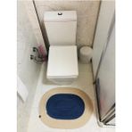 Flz Life Jüt,Hasır,Tekli,Banyo Paspası,bohem Tarzı Banyo Takımı, Paspas/40X60 - Indigo - Krem