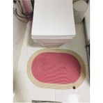 Flz Life Jüt,Hasır,Tekli,Banyo Paspası,bohem Tarzı Banyo Takımı, Paspas/40X60 - Pembe