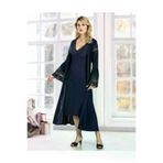 FLZ TYC00444449038 Sabahlık Gecelik Takımı 4'lü Set Lacivert