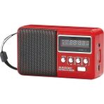 Fm Kablosuz Hoparlör, Usb-Tf Kart-Aux Girişli, Tws Destekli, Taşınabilir Mini Radyo SB38 (Kırmız