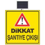 FM Trafik 1000x1000 mm Dikkat Şantiye Çıkışı