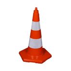 FM Trafik 520 mm Çift Reflektifli Kırılmaz Trafik Konisi