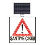 FM Trafik 600x600 mm Dikkat Şantiye Çıkışı