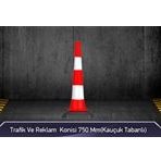 FM Trafik 750 mm Kauçuk Tabanlı Trafik Ve Reklam Konisi