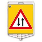 FM Trafik Çift Yönlü Yol Dikdörtgen Uyarı Levhası