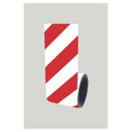FM Trafik Kırmızı Beyaz 10 cm x 10 m Reflektif Bant